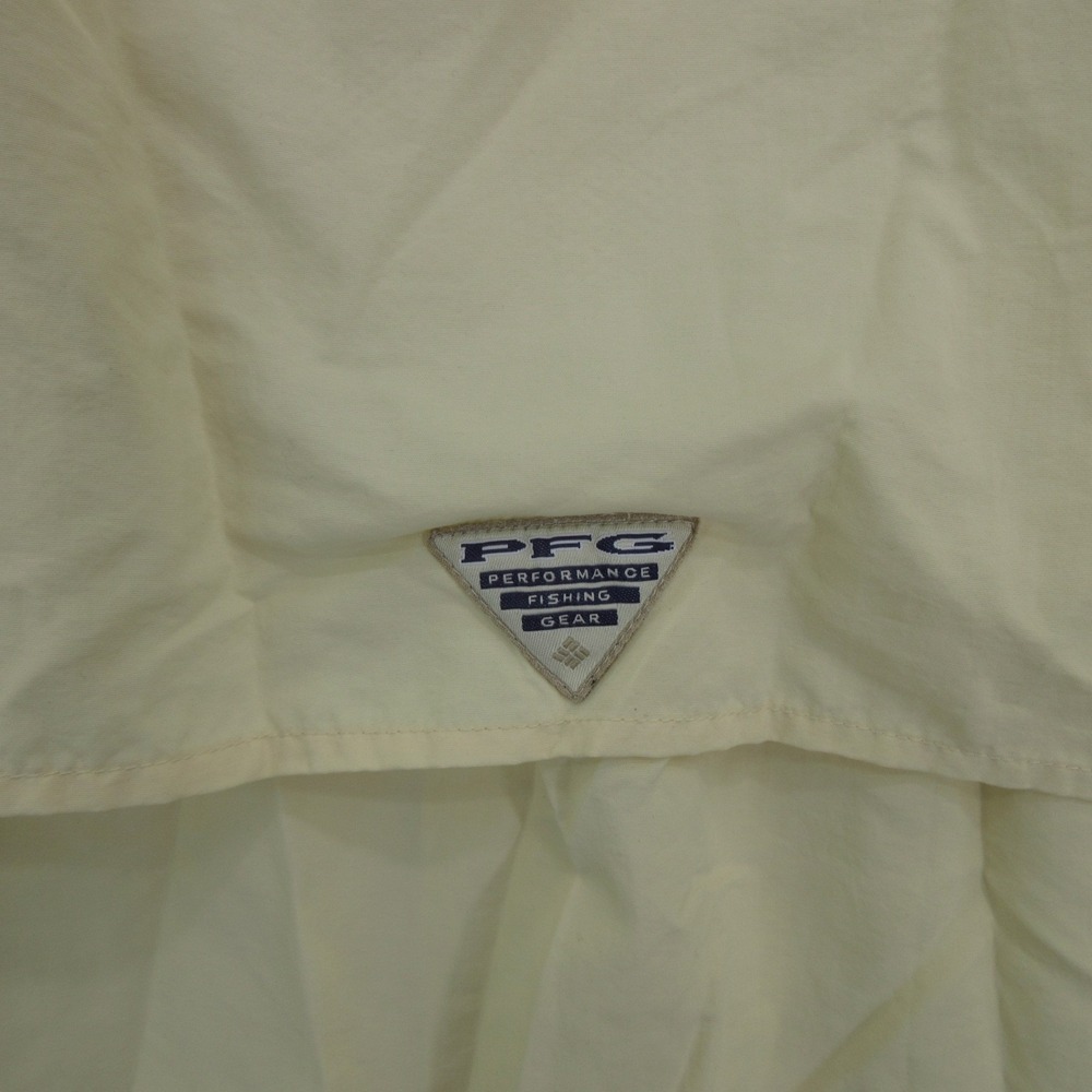 Columbia Men's Shirt XL PFG Fishing Short Sleeve Chest Pocket Yellow Omni-Shade - Picture 9 of 13